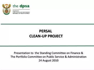 PERSAL  CLEAN-UP PROJECT