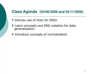 Class Agenda (04/06/2006 and 04/11/2006)