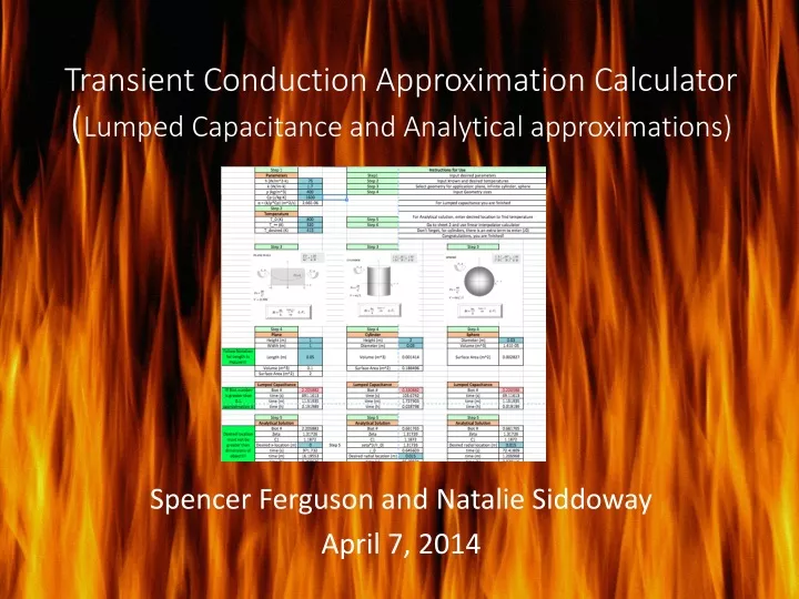 transient conduction approximation calculator lumped capacitance and analytical approximations