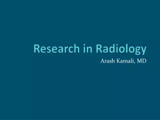 Research in Radiology