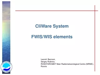 CliWare System FWIS/WIS elements