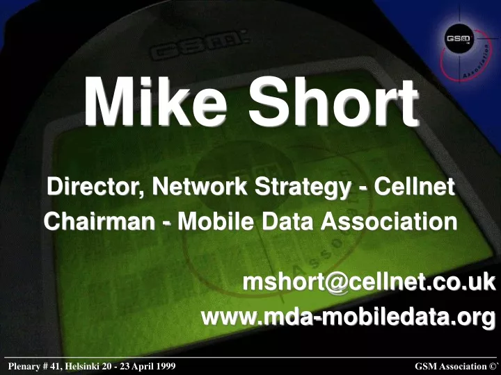 mike short director network strategy cellnet