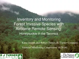 Inventory and Monitoring Forest Invasive Species with Airborne Remote Sensing: