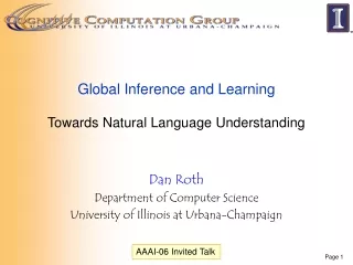 Global Inference and Learning Towards Natural Language Understanding