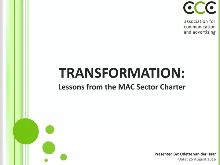 transformation lessons from the mac sector charter