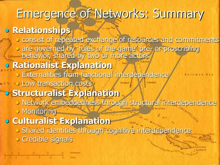 emergence of networks summary