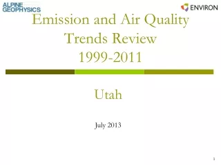 Emission and Air Quality Trends Review 1999-2011
