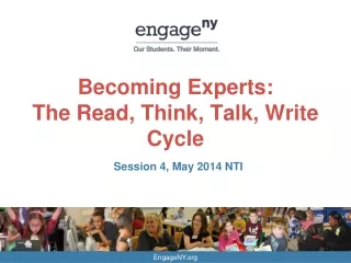 Becoming Experts:  The Read, Think, Talk, Write Cycle