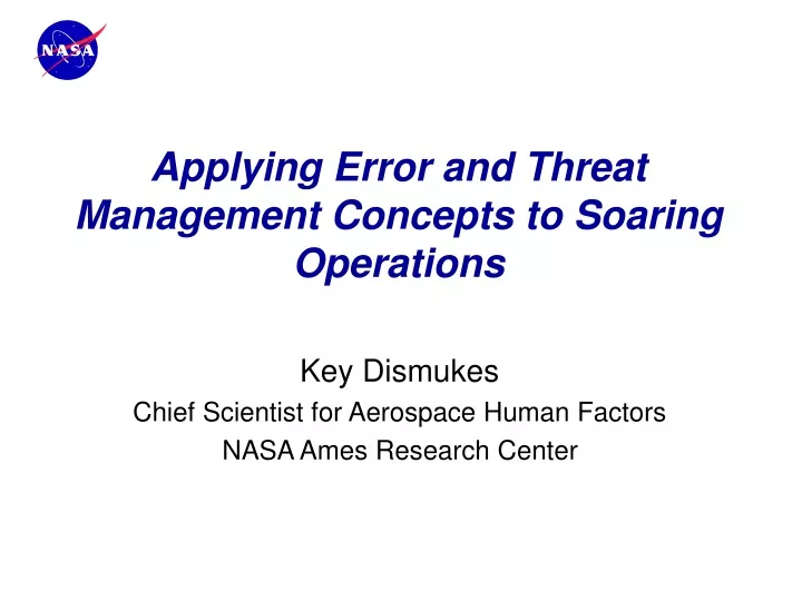 applying error and threat management concepts