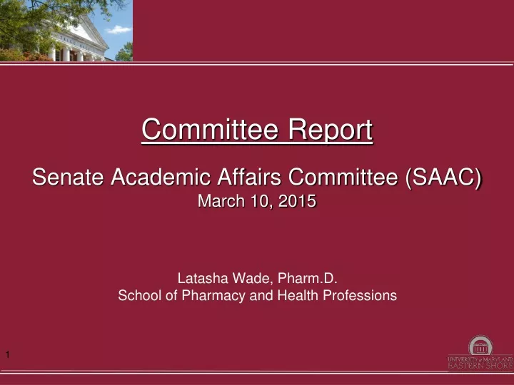 committee report senate academic affairs committee saac march 10 2015