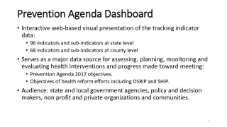 Prevention Agenda Dashboard