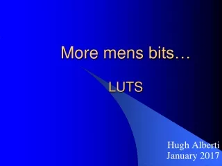 More  mens  bits… LUTS