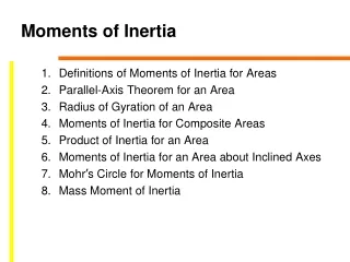 Moments of Inertia