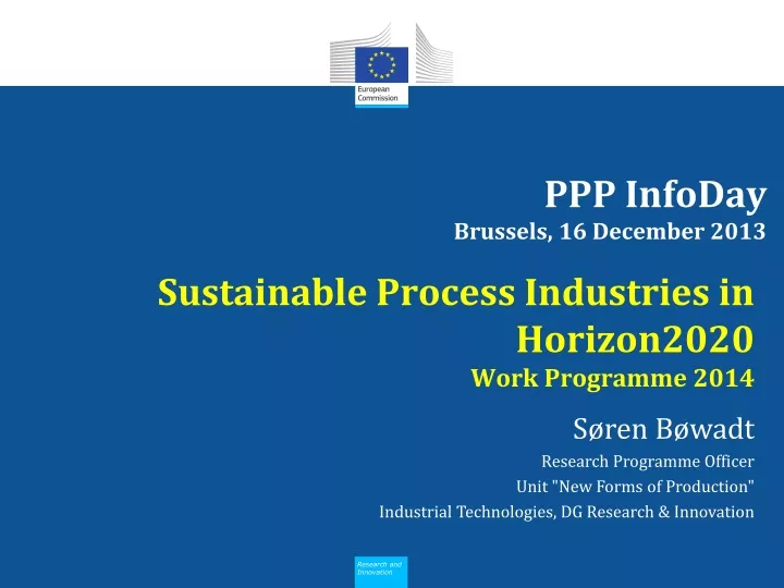 ppp infoday brussels 16 december 2013