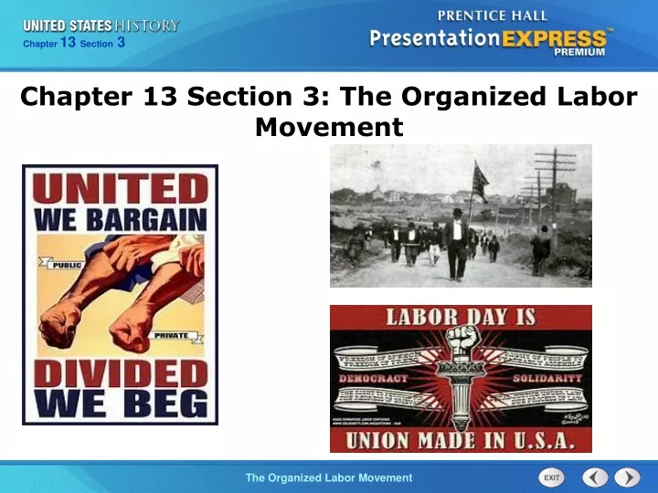 chapter 13 section 3 the organized labor movement