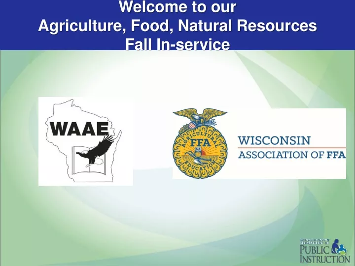 welcome to our agriculture food natural resources fall in service