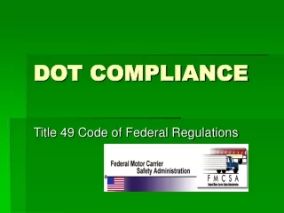 DOT COMPLIANCE