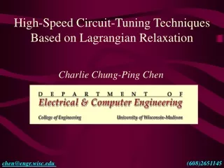 High-Speed Circuit-Tuning Techniques Based on Lagrangian Relaxation