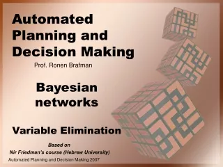 Bayesian networks Variable Elimination