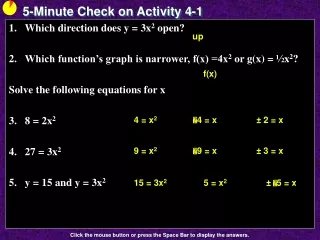 5-Minute Check on Activity  4-1