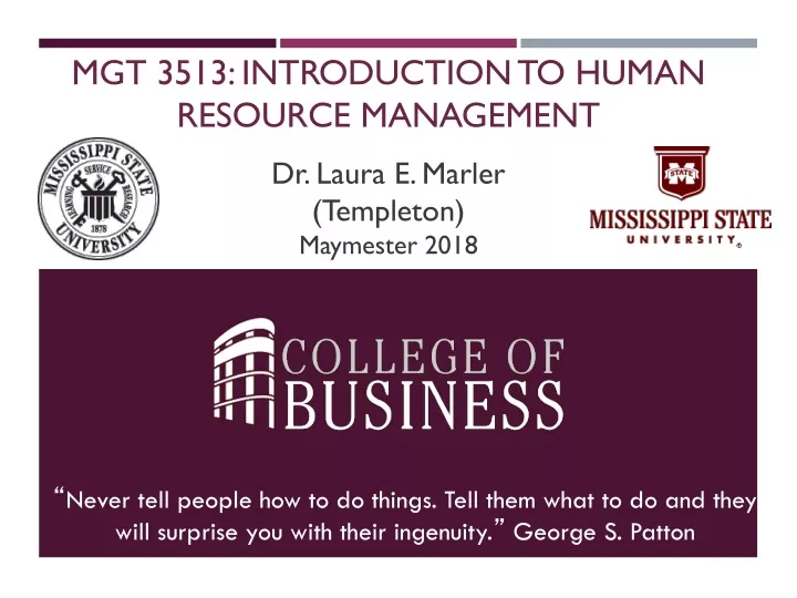 mgt 3513 introduction to human resource management