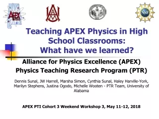 Teaching APEX Physics in High School Classrooms:  What have we learned?