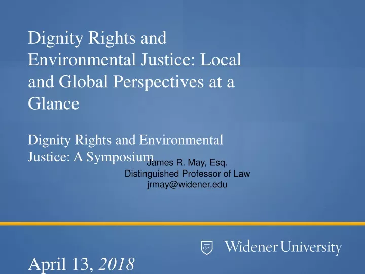 dignity rights and environmental justice local