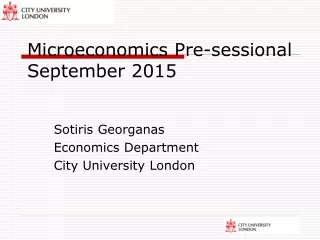 Microeconomics Pre-sessional September 2015