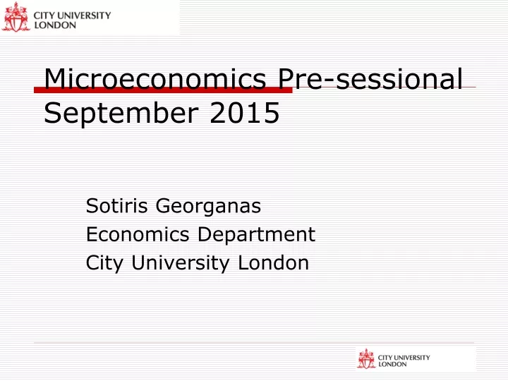 microeconomics pre sessional september 2015