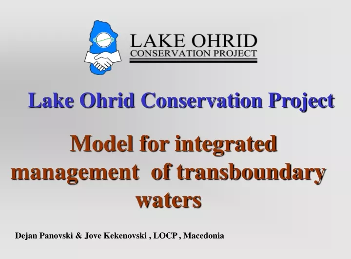lake ohrid conservation project