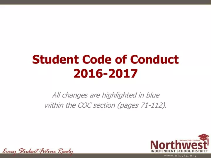 student code of conduct 2016 2017