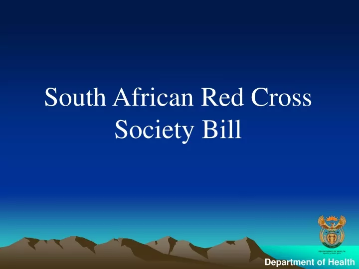 south african red cross society bill