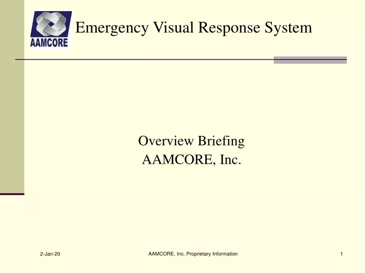 overview briefing aamcore inc