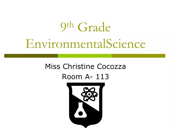9 th grade environmentalscience