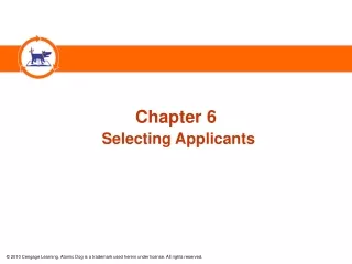 Chapter 6 Selecting Applicants
