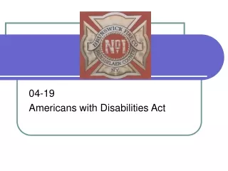 04-19 Americans with Disabilities Act