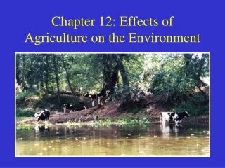 Chapter 12: Effects of Agriculture on the Environment