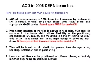 ACD in 2006 CERN beam test