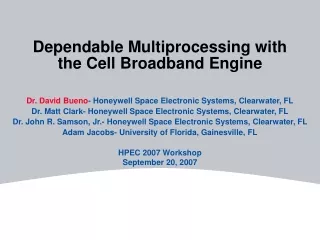 Dependable Multiprocessing with the Cell Broadband Engine