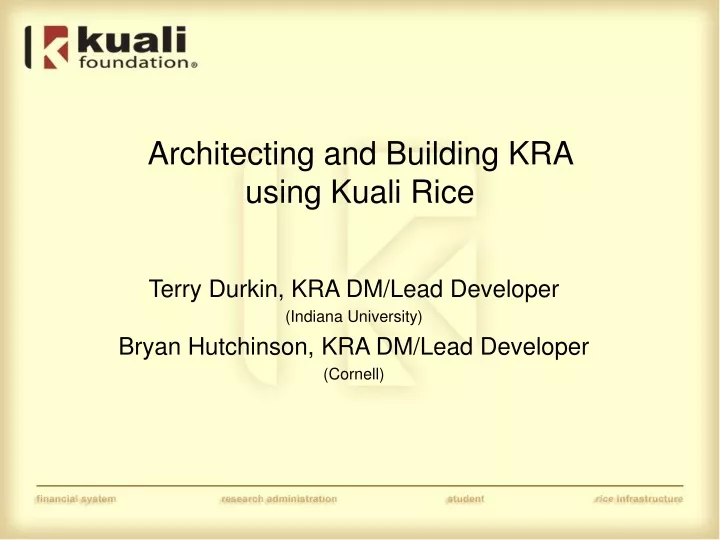 architecting and building kra using kuali rice