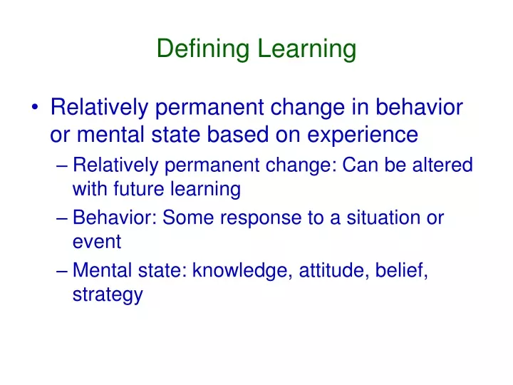 defining learning