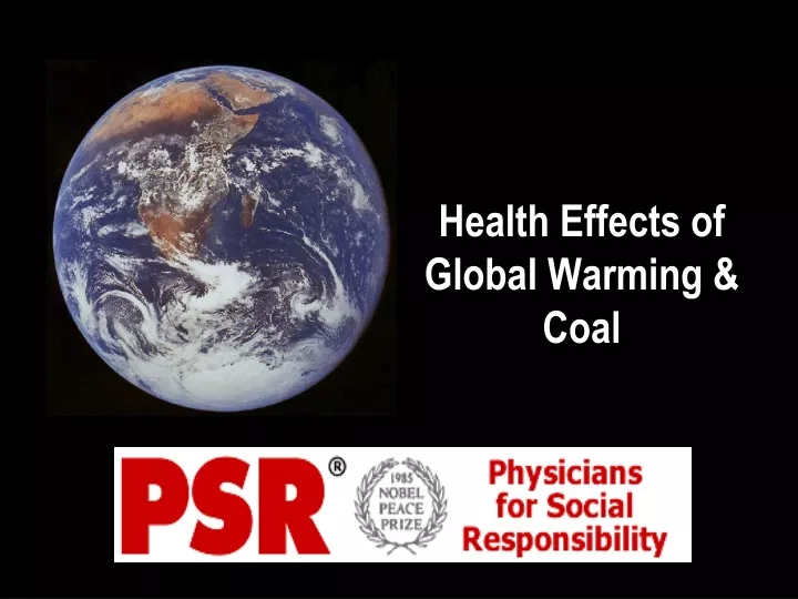 health effects of global warming coal