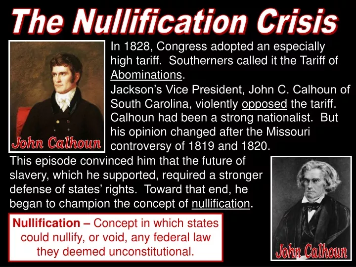 the nullification crisis