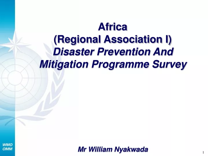 africa regional association i disaster prevention