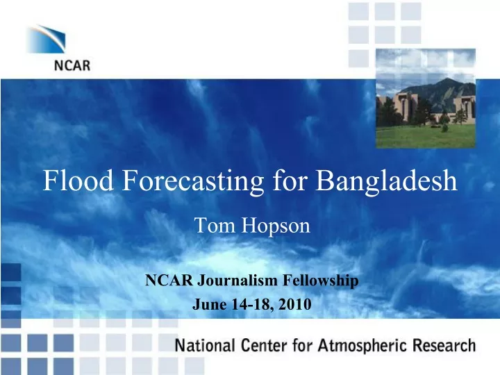 flood forecasting for bangladesh
