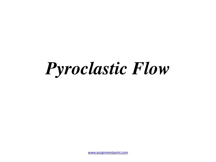 pyroclastic flow