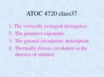 Vertically Averaged Divergence in General Circulation - slide 1