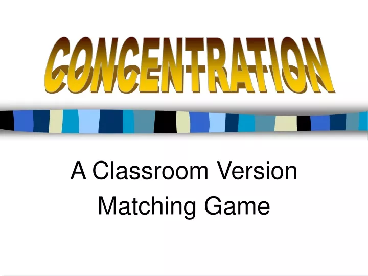 a classroom version matching game
