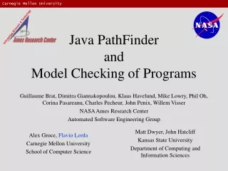 Java PathFinder  and Model Checking of Programs