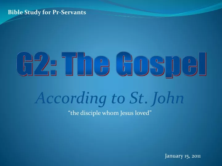 g2 the gospel